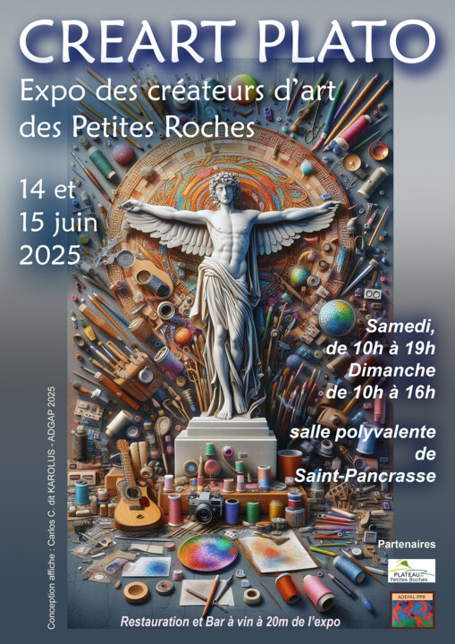 Affiche 3e édition Creart Plato 数字艺术, 11.4x8.3 in