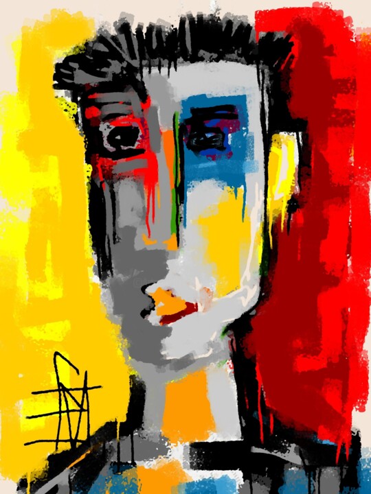 Digitale Kunst mit dem Titel "VH2" von Franck Vidal, Original-Kunstwerk, Digitale Malerei