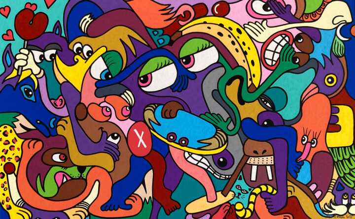 Drawing titled "“ Désirée la Belle “" by Philippe Pons, Original Artwork, Marker