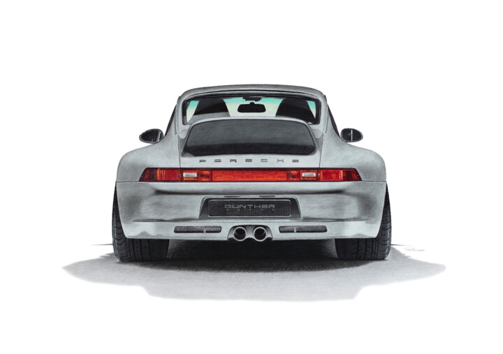 Porsche 911/993 restomod par GuntherWerks 图画, 19.7x27.6 in
