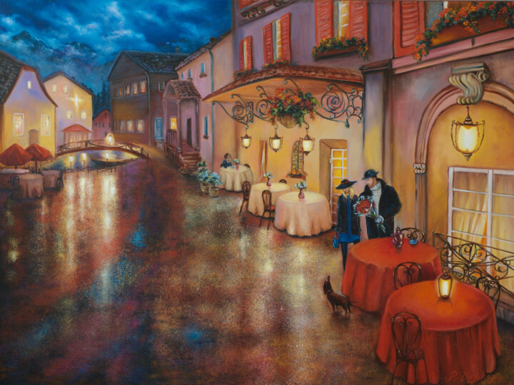 "Date in the evening…" başlıklı Tablo Рита Цемкало tarafından, Orijinal sanat, Petrol