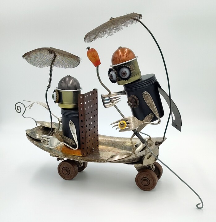 Escultura titulada "Venice Phantom, omg" por Branimir Misic, Obra de arte original, Metales