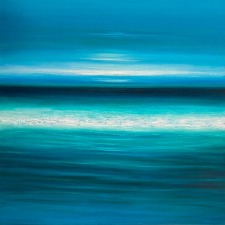 Schilderij getiteld "Nothing is Forever" door Julia Everett, Origineel Kunstwerk, Olie Gemonteerd op Frame voor houten branc…