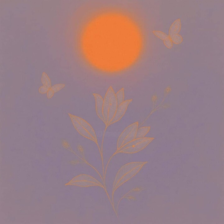 Floral Drift 绘画, 47.2x47.2 in