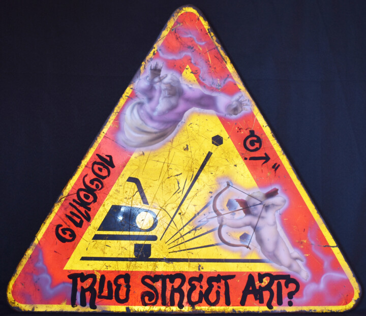 true street art? Painting, 28.7x32.7 in