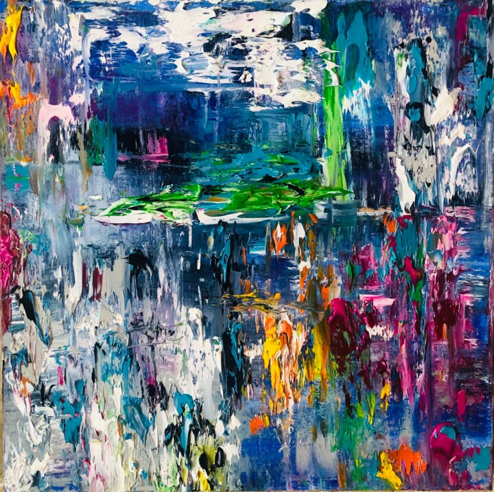 Абстракция 3 绘画, 15.8x15.8 in