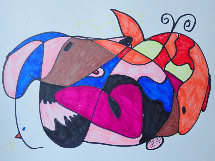 Tekening,  8,3x10,6 in 