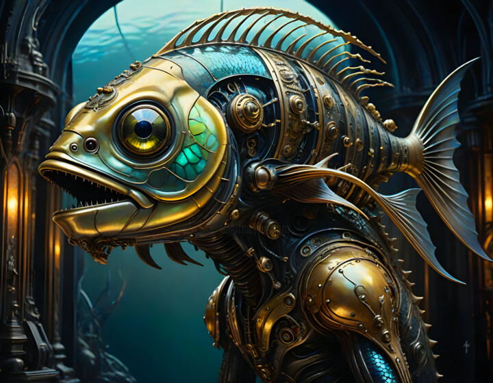 ALKHEMON - Glodhyn The Fish Warrior 数字艺术