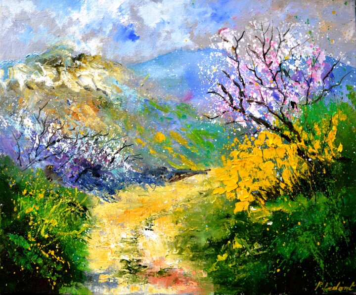 Peinture intitulée "L'effervescence du…" par Pol Ledent, Œuvre d'art originale, Huile Monté sur Châssis en bois