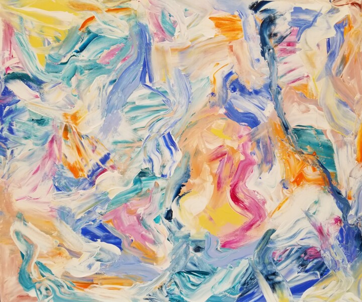 Aurora of the mind - 2025 Painting, 28x31.9 in