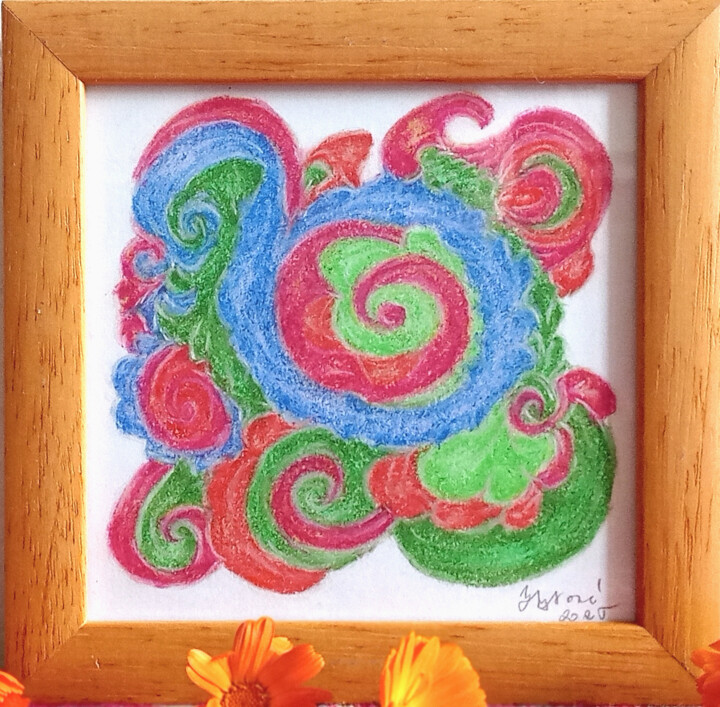Drawing titled "Remembrance" by Konchedras, Original Artwork, Pastel Mounted on Cardboard