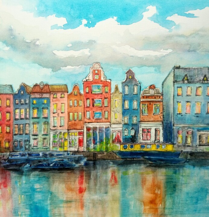 Digital Arts titled "Amsterdam" by Marcin Burmiński, Original Artwork, 2D Digital Work