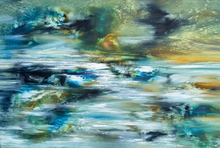 Day at the Ocean 绘画, 32x54 in