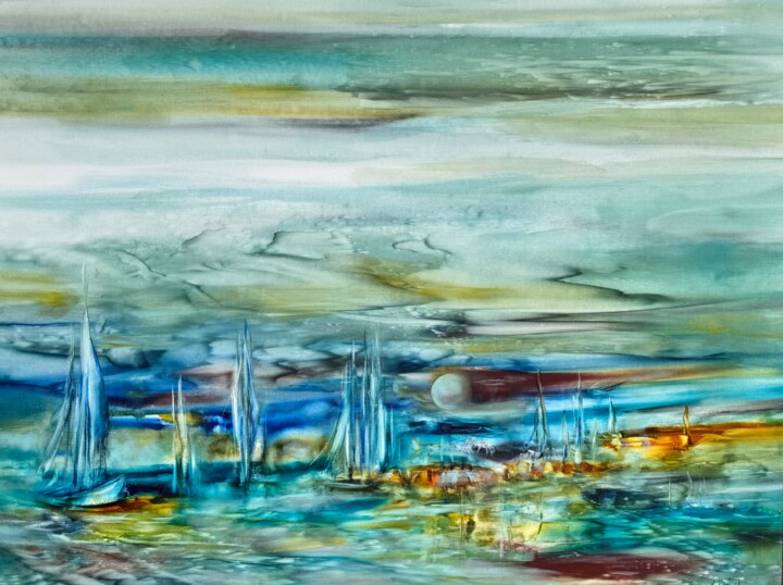 Summer Sailing Tablo, 36x48 in