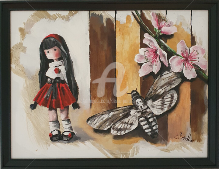 Painting titled "StillLife40x30-006" by Devis Ponzellini, Original Artwork, Oil Mounted on Wood Panel