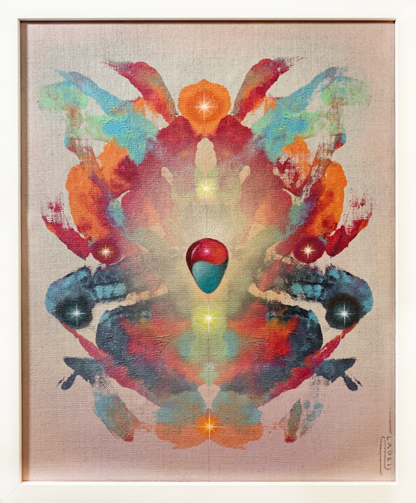 Malerei mit dem Titel "Cloud of Sensation…" von Peter Pitout, Original-Kunstwerk, Öl Auf Andere starre Platte montiert