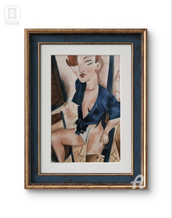 Œuvre présentée encadrée