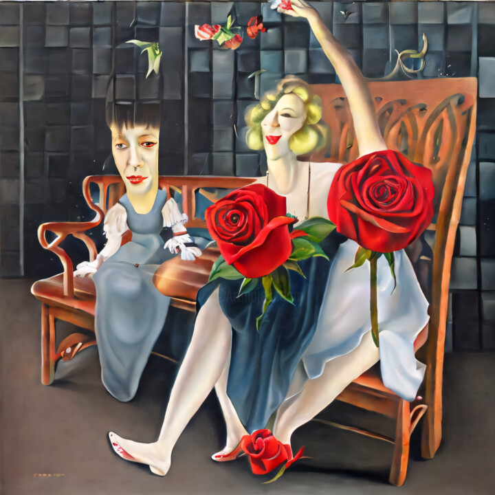 Roses and friends 数字艺术