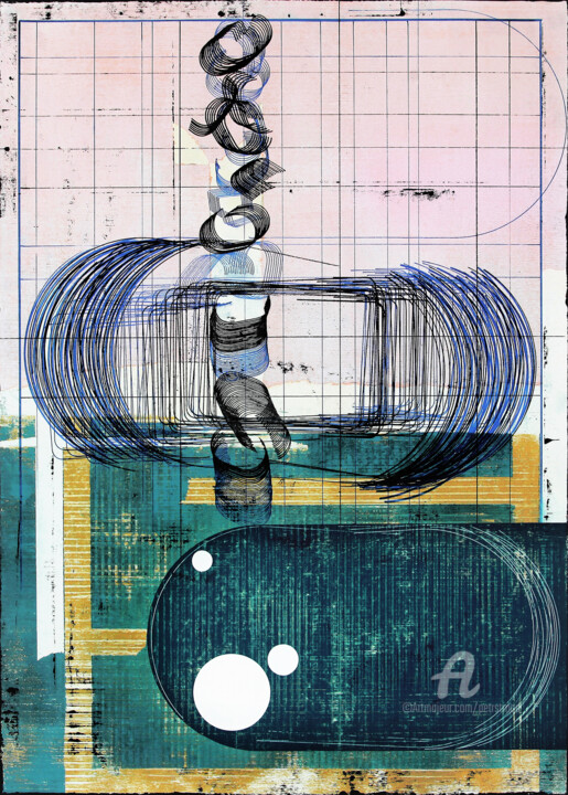 Schilderij getiteld "Entropy Zone 6." door Petr Strnad, Origineel Kunstwerk, Acryl