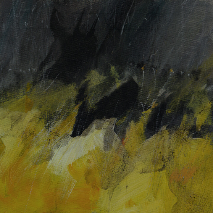 #344, "dust mite", 25x25 cm acrylique sur toile Ζωγραφική, 9,8x9,8 in