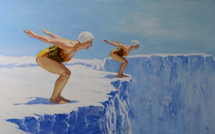 This silly world 绘画, 39.4x63 in