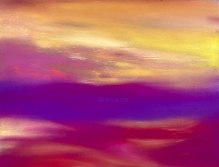 Synaesthesia (California sunset), 2024 Tekening, 19,7x25,6 in
