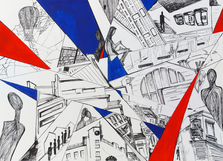 Cities and Their Observers. Episode 11 Tekening, 19,7x27,6 in