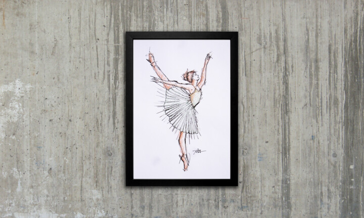 Ballerine Julia 图画, 11.7x8.3 in