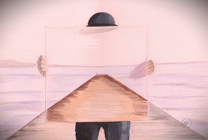 Drawing titled "Illusion" by Pierre Bayet, Original Artwork, Pencil