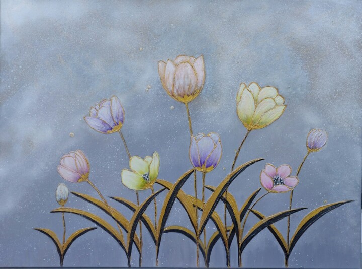 Florale Eleganz Schilderij, 23,6x31,5 in