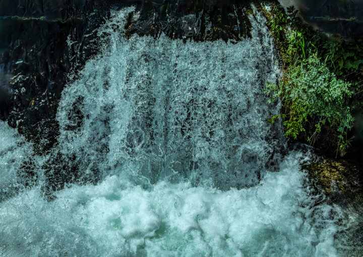 Fotografie getiteld "LA CASCADE RECTANGU…" door Blaise Lavenex, Origineel Kunstwerk, Niet gemanipuleerde fotografie