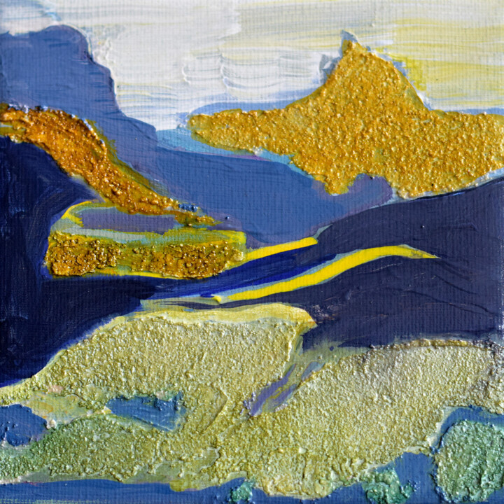 Peinture intitulée "Tejeda Mountains II" par Asta Kulikauskaite Krivickiene, Œuvre d'art originale, Acrylique Monté sur Châs…