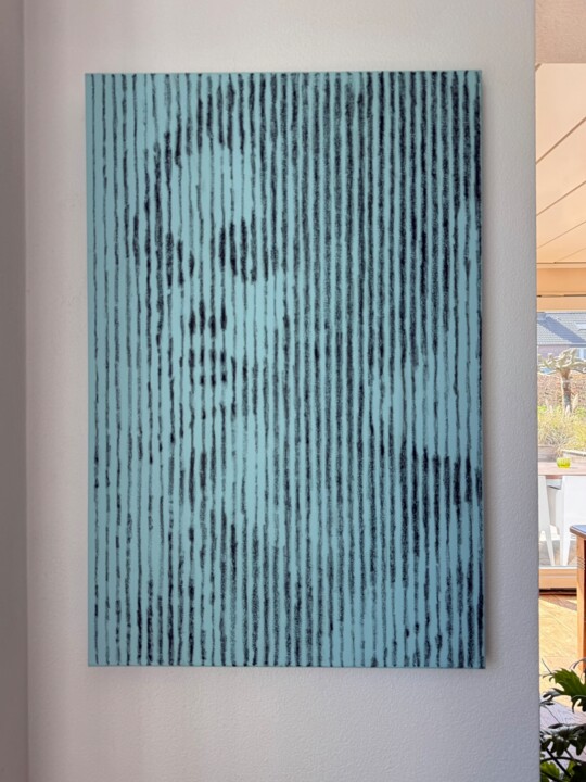 Schilderij getiteld "Can you see me?" door Lilian Frohn, Origineel Kunstwerk, Olie Gemonteerd op Frame voor houten brancard
