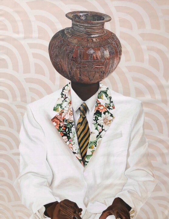 Painting titled "The universal conta…" by Oyejide Obidare Hezekiah, Original Artwork, Acrylic