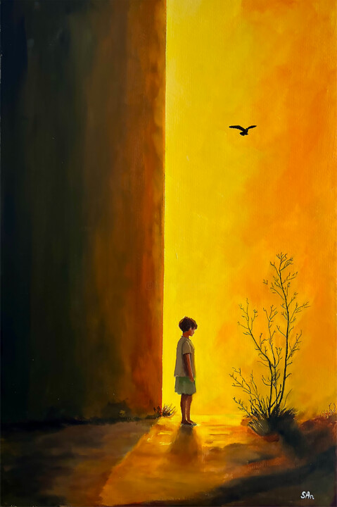 Painting titled "Borderline I" by Sonny Andersson, Original Artwork, Oil