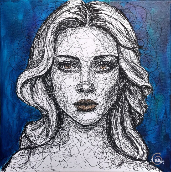 Regard d’éclipse 绘画, 15.8x15.8 in