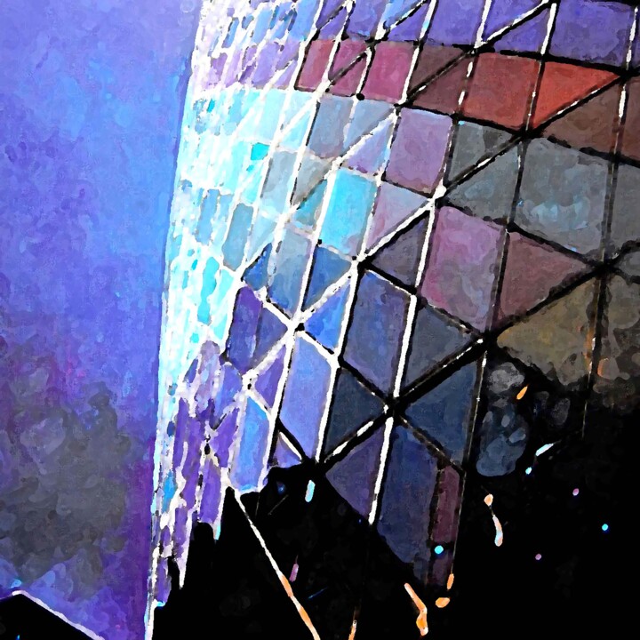 Estampas & grabados titulada "Swiss Re London" por Angelo De Castro, Obra de arte original, Impresión digital