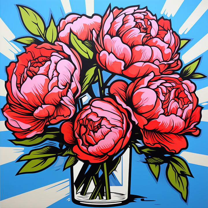 Peony Pintura, 31,5x31,5 in