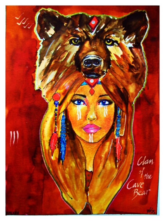 Clan of the Cave Bear 绘画, 14.2x10.6 in