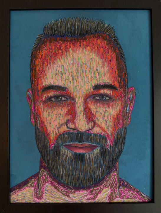 Schilderij getiteld "Selfie 120123" door Stefano Pallara, Origineel Kunstwerk, Acryl