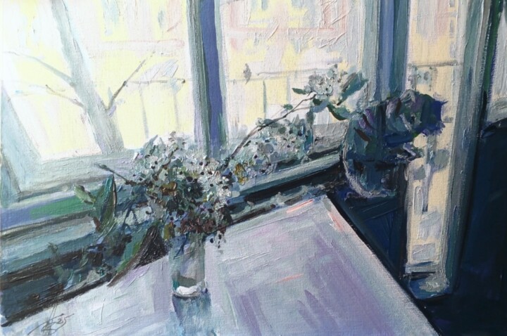 Картина под названием "Черемуха" - Tatyana Zakharova, Подлинное произведение искусства, Акрил