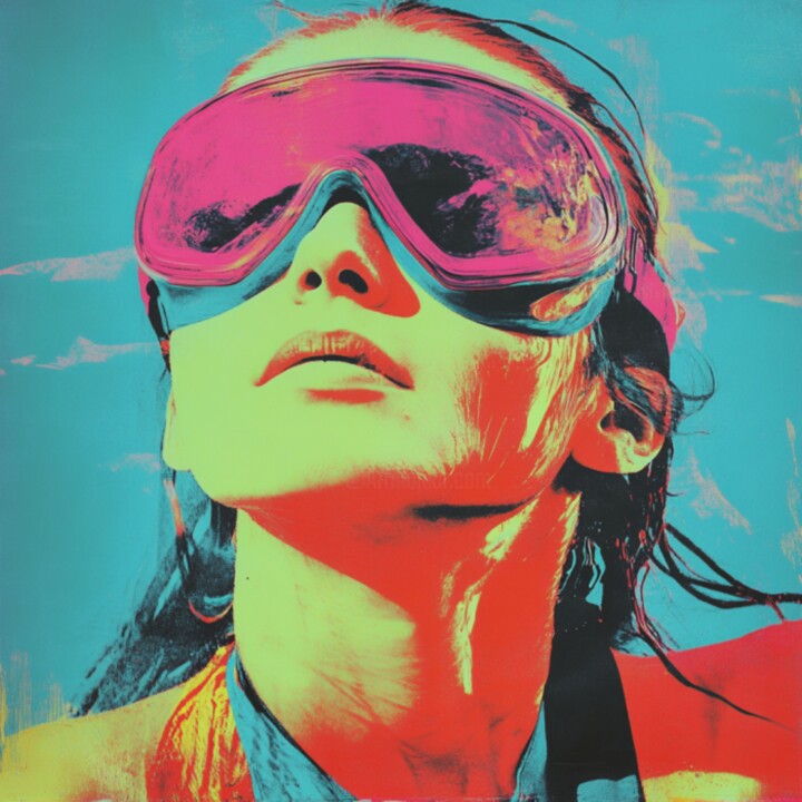 Painting titled "SUMMERSPORT" by Claudia Sauter (Poptonicart), Original Artwork, Acrylic