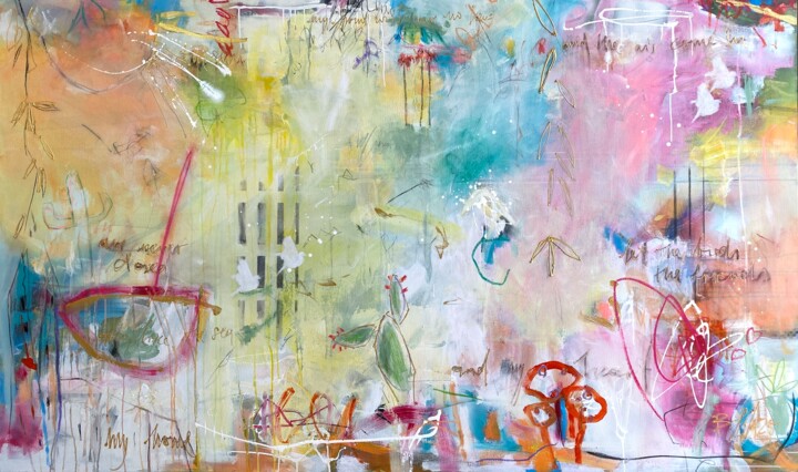 Malerei mit dem Titel "My Home Will Have N…" von Beate Garding Schubert, Original-Kunstwerk, Acryl Auf Keilrahmen aus Holz m…
