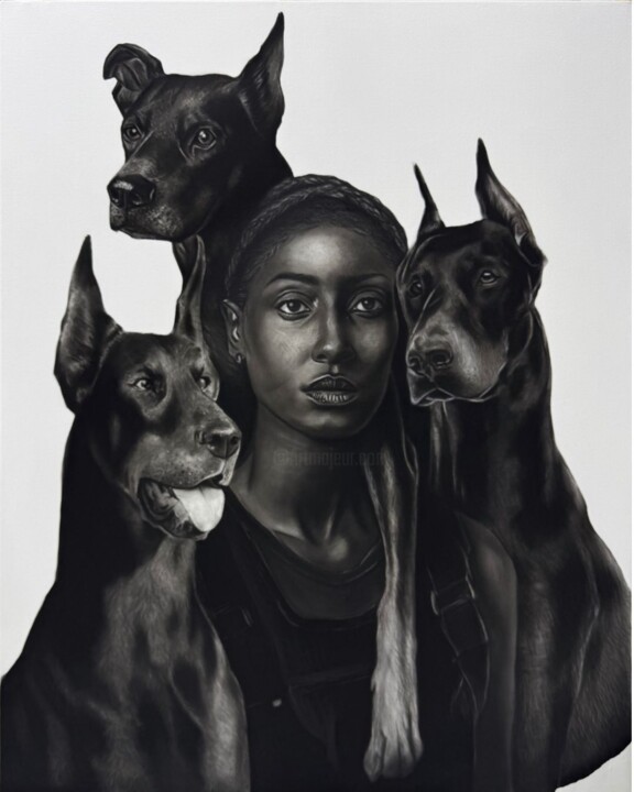 Entre o Afeto II, 2025 - Ritchelly Oliveira (Figurative) Pintura, 39,4x31,5 in