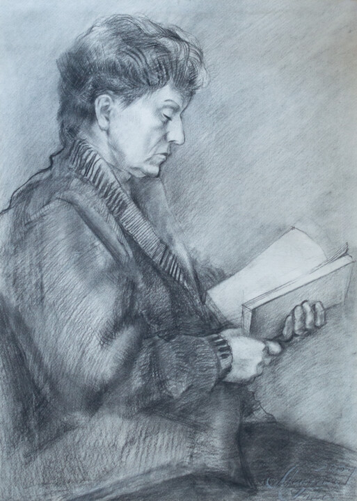 sitter's portrait Disegno, 27,2x19,3 in
