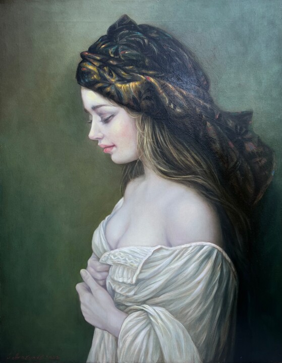 Portrait of a Woman 绘画, 27.6x21.7 in