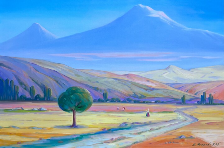 Sun-Kissed Ararat 绘画, 23.6x35.4 in