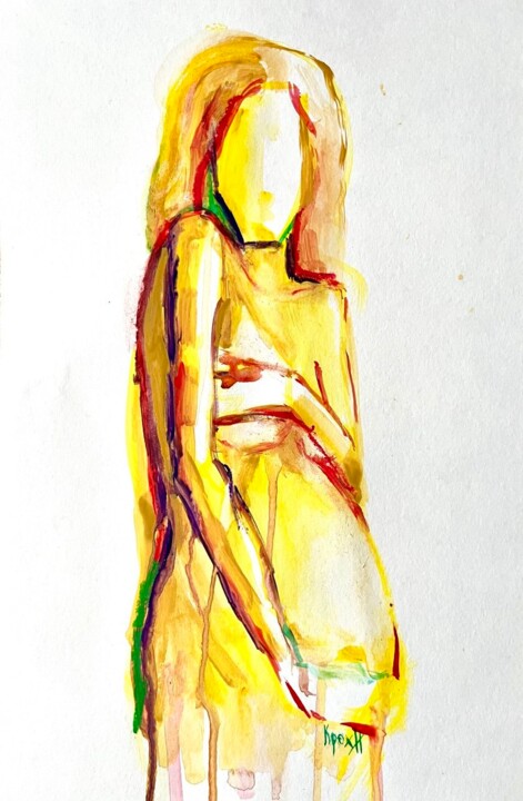 Pregnant 绘画, 15x7.9 in