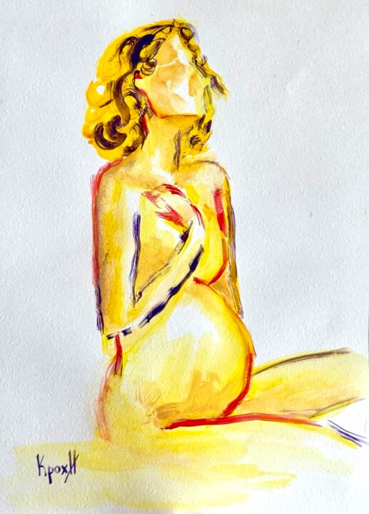 Pregnant (2) Schilderij, 11,8x8,7 in
