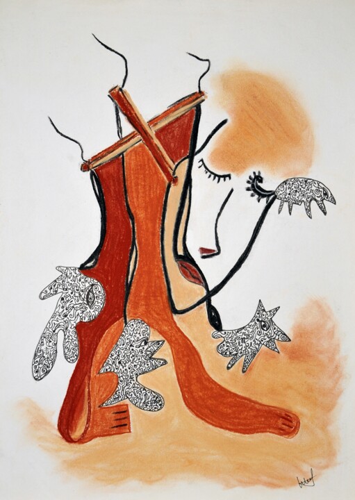 Marionette Head 图画, 15.8x11.8 in